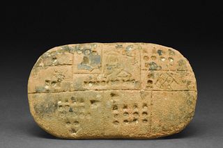 EARLY WESTERN ASIATIC CUNEIFORM PICTOGRAPHIC TABLET