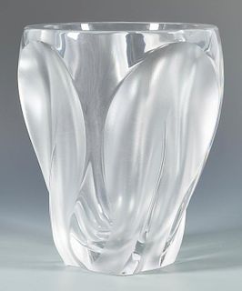 Large Lalique Ingrid Glass Vase