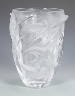 Lalique "Martinets" Glass Vase