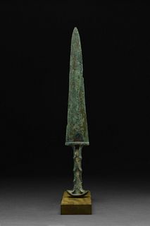 WESTERN ASIATIC BRONZE DAGGER WITH HANDLE