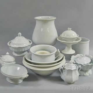 Fifteen Pieces of Ironstone Pottery
