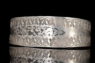 VIKING SILVER BRACELET WITH PUNCHED DECORATION