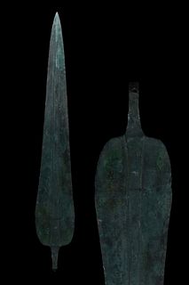 ANCIENT BRONZE SWORD - SUPERB PATINA