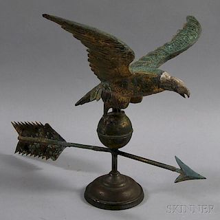 Gilt and Molded Copper Eagle Weathervane