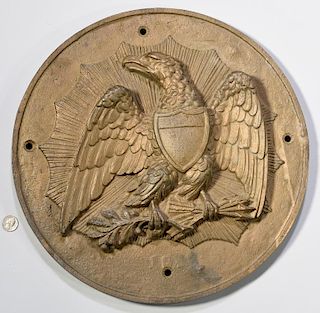 Cast Iron Eagle Architectural Medallion