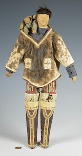 Eskimo Doll with Papoose, Elaborate Clothing
