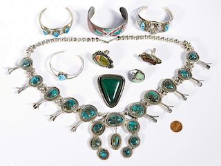 Native American Jewelry Grouping, 9 items