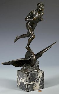 Hans Muller Figural Bronze, poss. Mercury