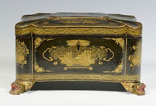 Asian Chinoiserie Lacquer Box