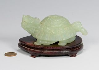 Jade turtle-dragon box
