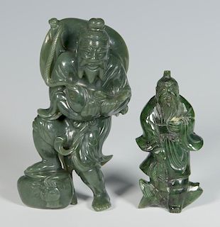 Carved Jade and Hardstone Figures with fish