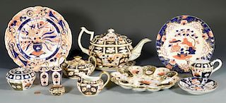 13 pcs English Imari style Porcelain, 19th c.-early 20th c.