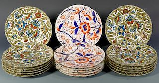2 Sets Fischer & Mieg Porcelain Plates