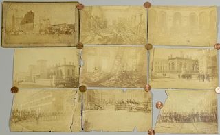 Cincinnati Riot of 1884 and Pulaski TN destruction, albumen prints