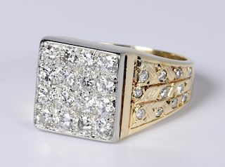 Gents 14K Diamond Fashion Ring