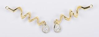 Pear-shaped Diamond Earring Jackets