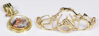 Gold Equestrian Jewelry incl Essex Crystal