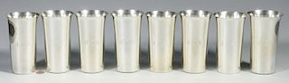 8 Manchester Sterling Silver Beakers