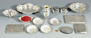 Misc. silver inc. vanity pieces, 14 items