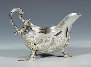 Rococo Style Sterling Sauceboat