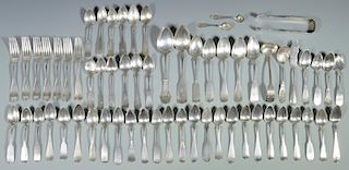 Silver Flatware, Mostly Coin, 59 pcs.