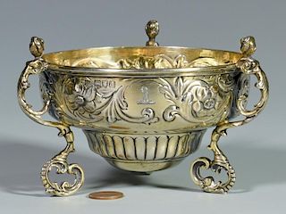 English Sterling Repousse Loving  Cup