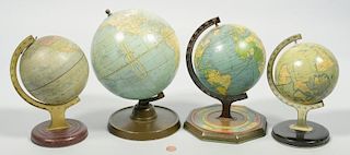 4 Vintage Globes