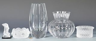 Group of Lalique & Baccarat, 5 total