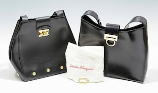2 Salvatore Ferragamo Black Handbags