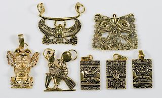14K Pendants of Ancient Civilizations, 7 Items