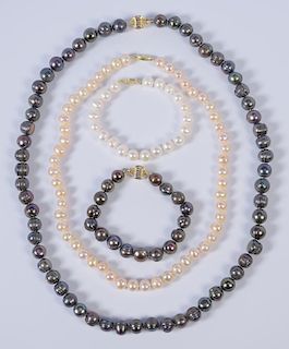 Group of Tahitian & Cultured Pearls, 4 items
