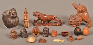 Antique and Vintage Carved Wood Figurines.