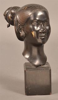 Bronze Sculpture of an Indonesian Lady.