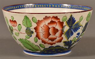 Gaudy Dutch Carnation Pattern Waste Bowl.