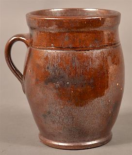PA 19th Century Redware Apple Butter Crock.