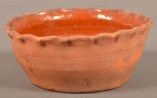 Redware Bowl Attributed to Schofield Pottery.