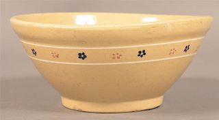 Yellowware Pottery Mixing Bowl.