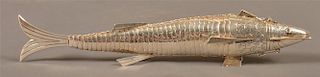 Sterling Silver Reticulated Coy Fish Snuff Box.