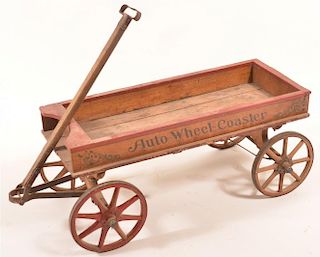 Auto Wheel-Coaster Painted Wooden Wagon.
