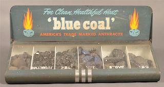 Vintage Blue Coal Advertising Display.