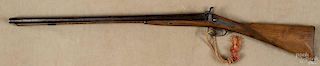 Double-barrel percussion shotgun, 12-gauge, unmarked, barrels - 29 1/4'' l.