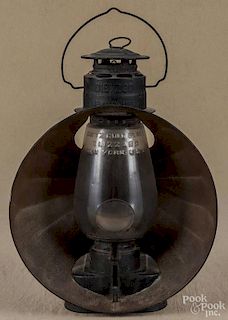 Dietz no. 30 tin carry lantern, 19th c., 15'' h.