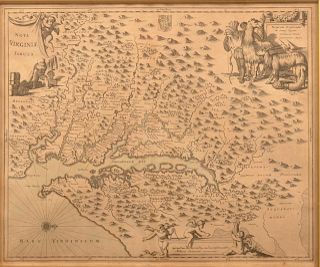 Map of Virginia After John Smith 1612 Map.
