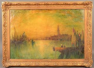 George H. Bogert Painting Titled "Moonlit Venice".