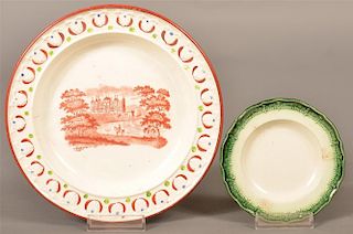 Two Soft Paste China Plates.