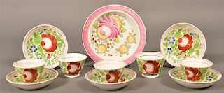 Lot of Early 19th Century Rose Decorated China.