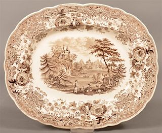 Staffordshire China "Tyrolean" Pattern Platter.