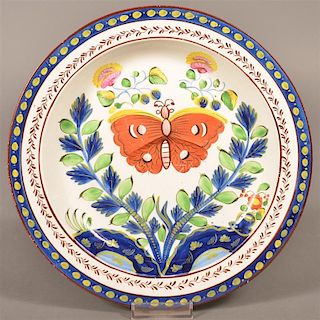 Gaudy Dutch Butterfly Pattern China Plate.