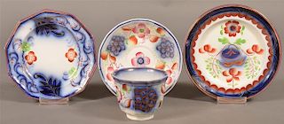 Gaudy Ironstone Toddy Plates, Cup & Saucer.