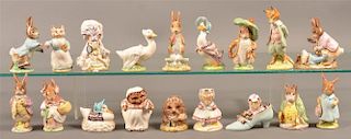 Lot of 18 Various Beatrix Potter's Figurines.